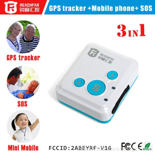 RF-V16 Mini personal gps tracker for children elder patient sos panic button and phone call gps tracker